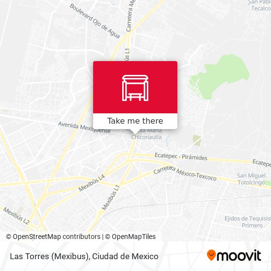 Las Torres (Mexibus) map