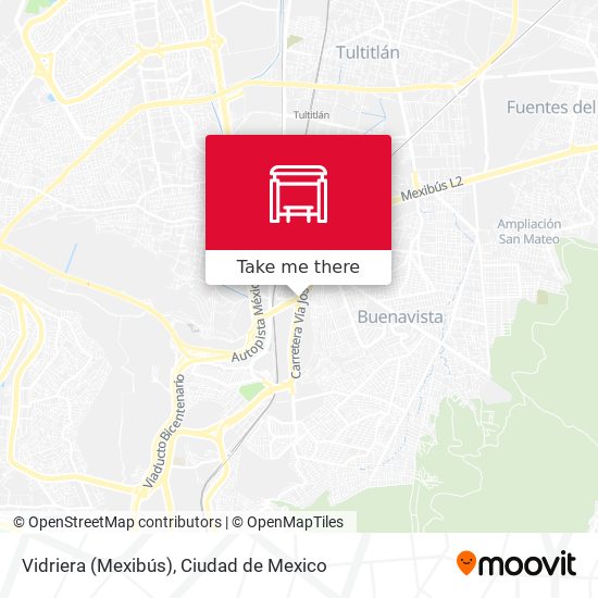 Vidriera (Mexibús) map