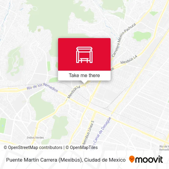 Puente Martín Carrera (Mexibús) map