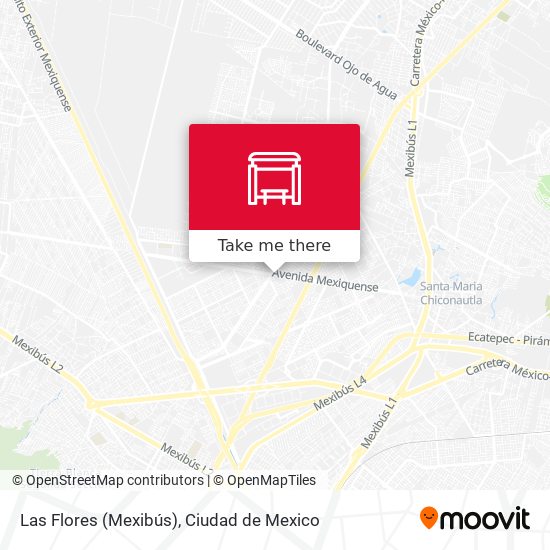 Mapa de Las Flores (Mexibús)