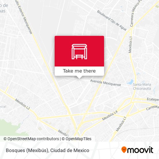 Bosques (Mexibús) map