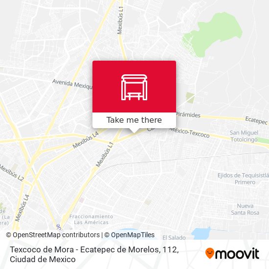 Mapa de Texcoco de Mora - Ecatepec de Morelos, 112