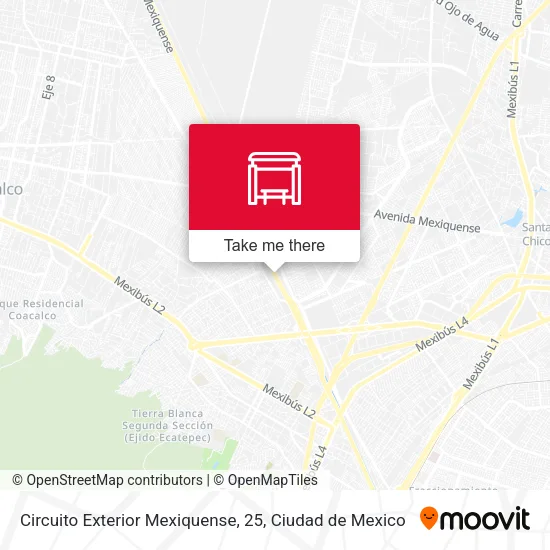 Mapa de Circuito Exterior Mexiquense, 25