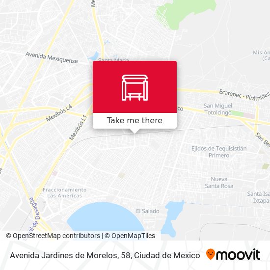 Mapa de Avenida Jardines de Morelos, 58
