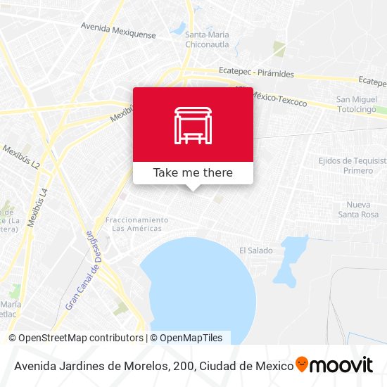 Avenida Jardines de Morelos, 200 map