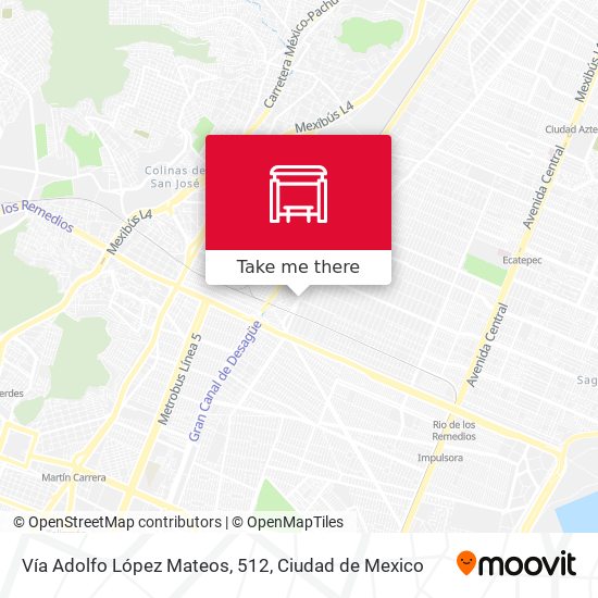 Mapa de Vía Adolfo López Mateos, 512