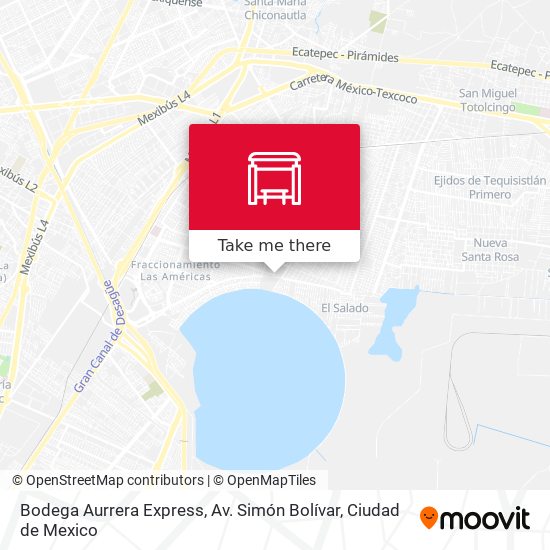 Bodega Aurrera Express, Av. Simón Bolívar map