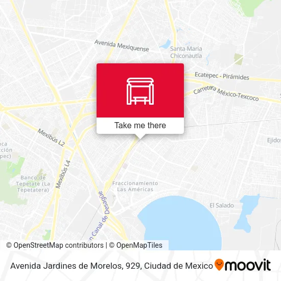 Avenida Jardines de Morelos, 929 map