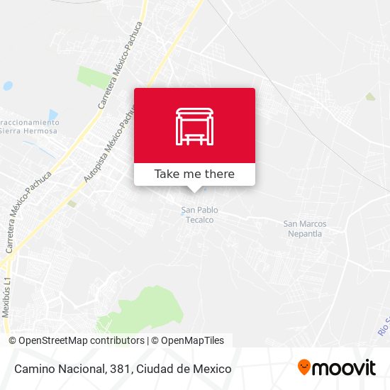 Mapa de Camino Nacional, 381