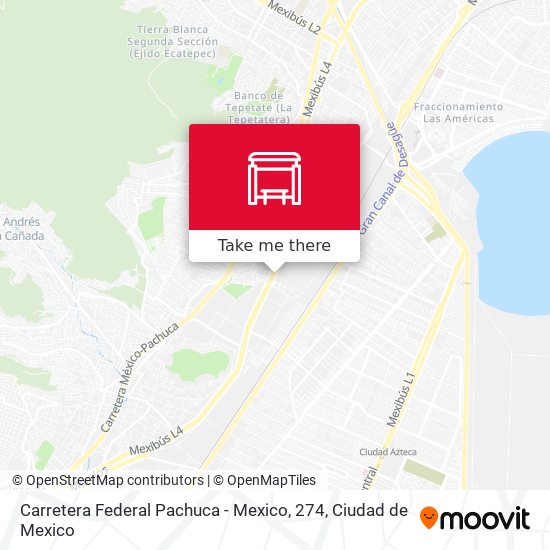 Carretera Federal Pachuca - Mexico, 274 map
