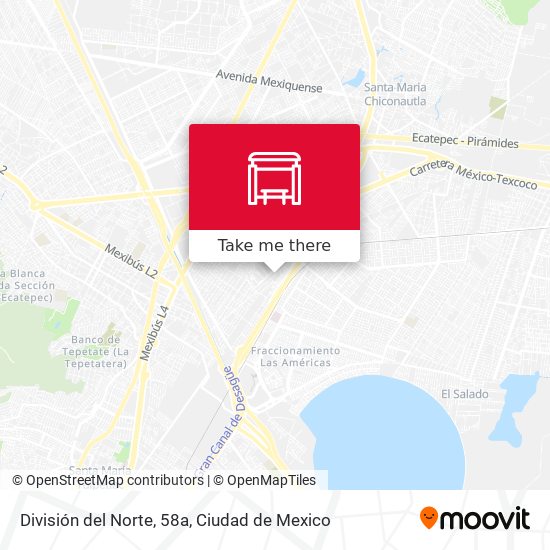 División del Norte, 58a map