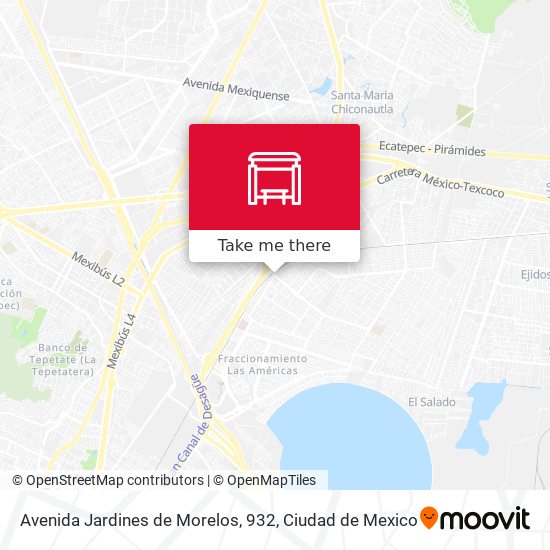Mapa de Avenida Jardines de Morelos, 932