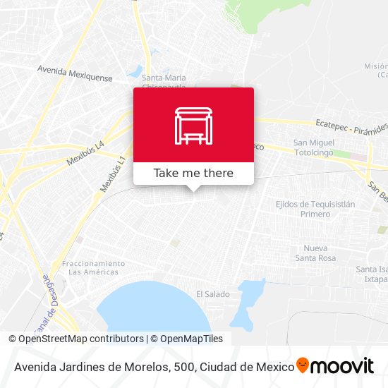 Mapa de Avenida Jardines de Morelos, 500