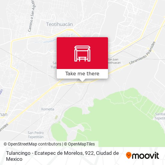 Mapa de Tulancingo - Ecatepec de Morelos, 922