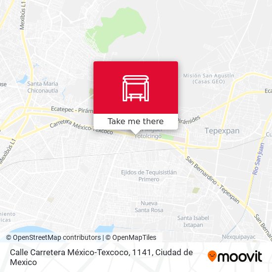 Mapa de Calle Carretera México-Texcoco, 1141