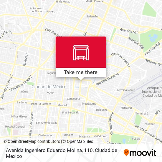 Mapa de Avenida Ingeniero Eduardo Molina, 110