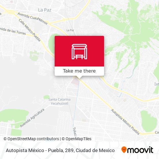 Mapa de Autopista México - Puebla, 289