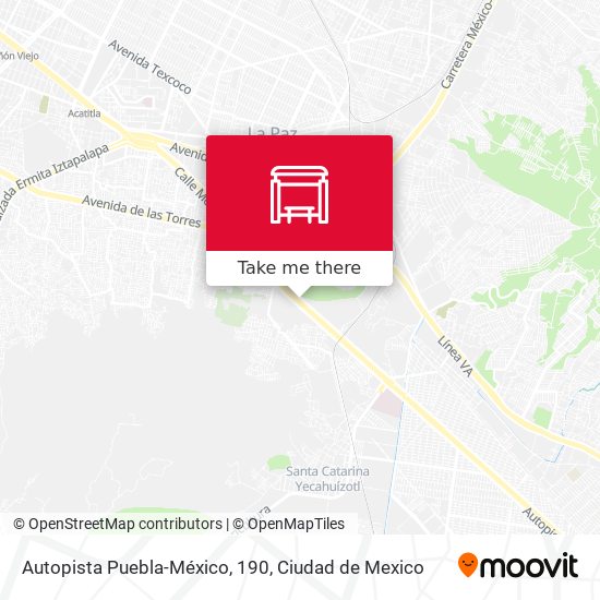 Mapa de Autopista Puebla-México, 190