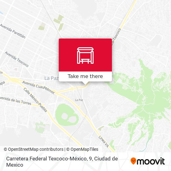 Carretera Federal Texcoco-México, 9 map