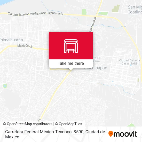 Mapa de Carretera Federal México-Texcoco, 3590
