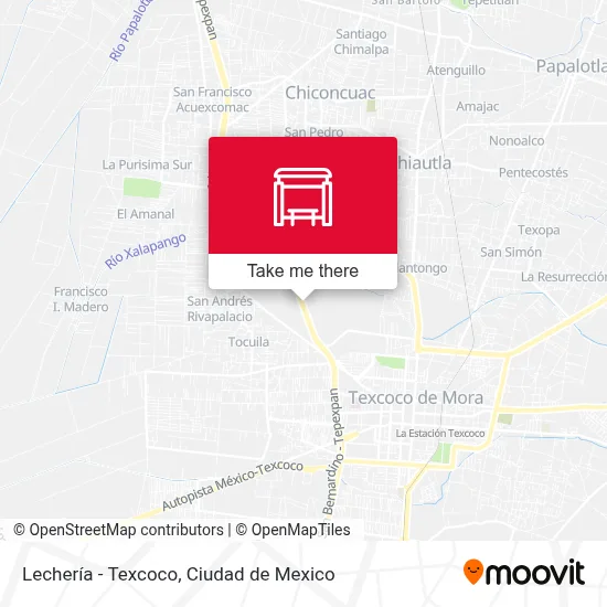 Lechería - Texcoco map
