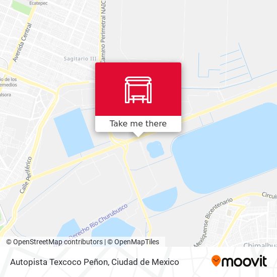 Autopista Texcoco Peñon map