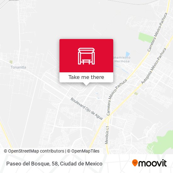Paseo del Bosque, 58 map