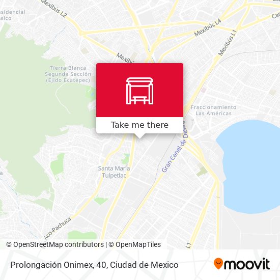 Prolongación Onimex, 40 map