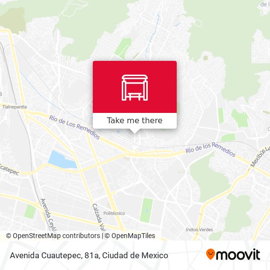 Avenida Cuautepec, 81a map