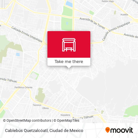 Cablebús Quetzalcóatl map