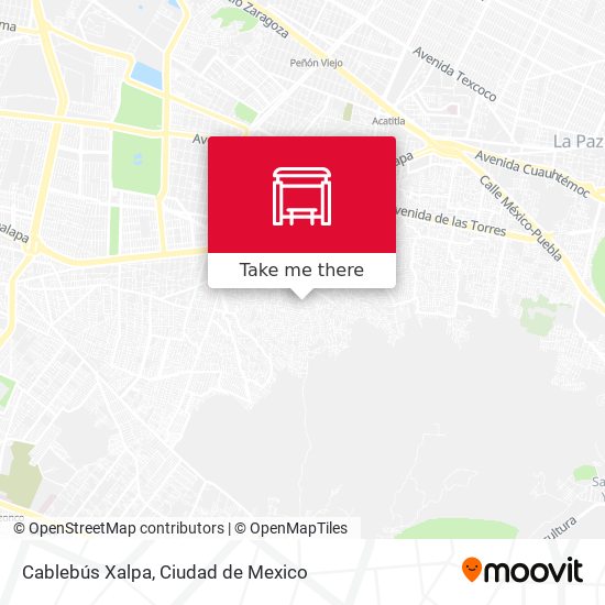 Cablebús Xalpa map