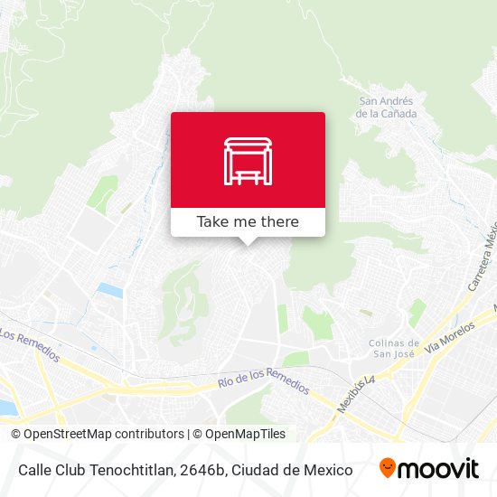 Mapa de Calle Club Tenochtitlan, 2646b
