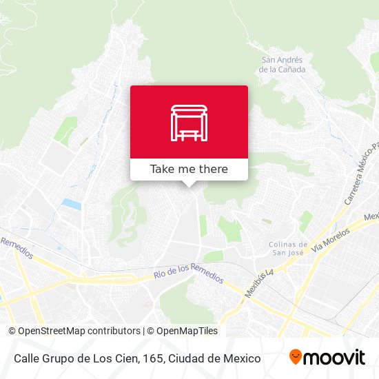 Calle Grupo de Los Cien, 165 map
