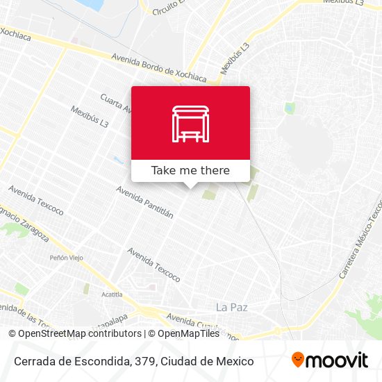 Mapa de Cerrada de Escondida, 379