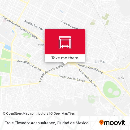 Trole Elevado: Acahualtepec map