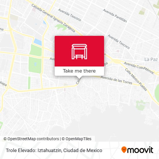 Trole Elevado: Iztahuatzín map