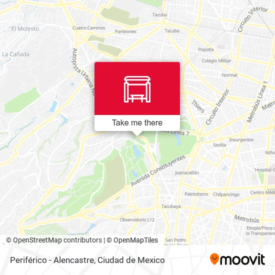 Periférico - Alencastre map
