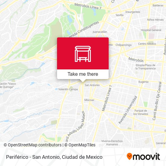 Periférico - San Antonio map