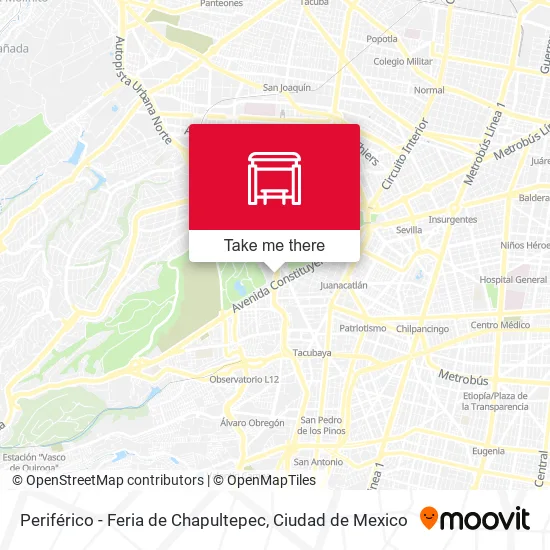 Periférico - Feria de Chapultepec map