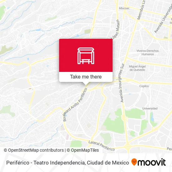 Periférico - Teatro Independencia map