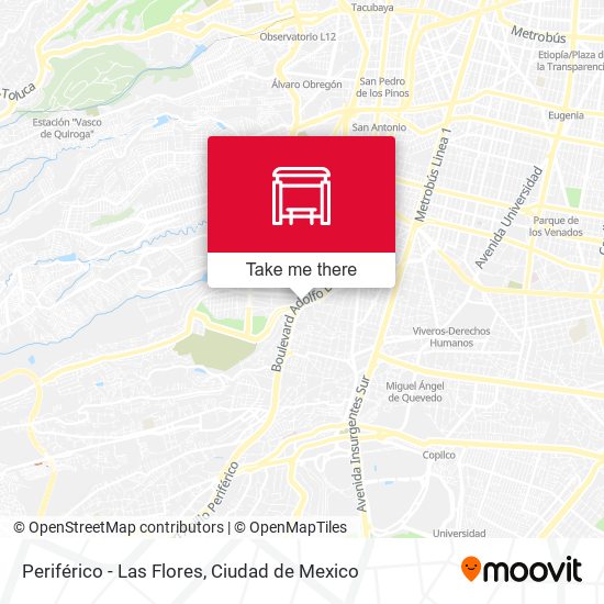 Periférico - Las Flores map