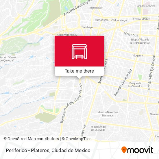 Periférico - Plateros map
