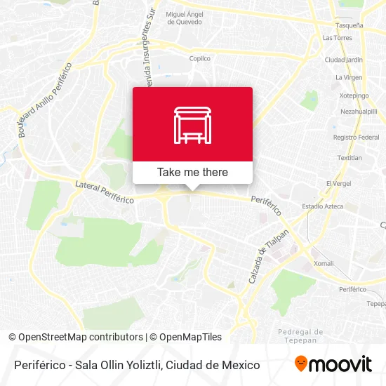Periférico - Sala Ollin Yoliztli map