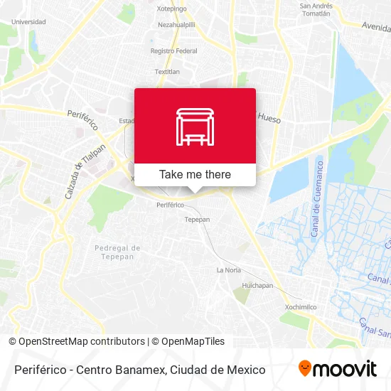 Periférico - Centro Banamex map