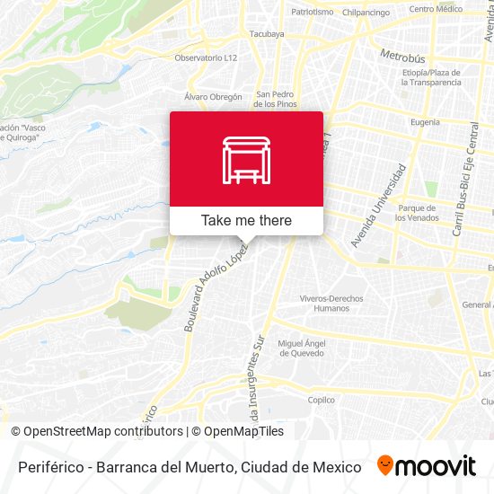 Periférico - Barranca del Muerto map
