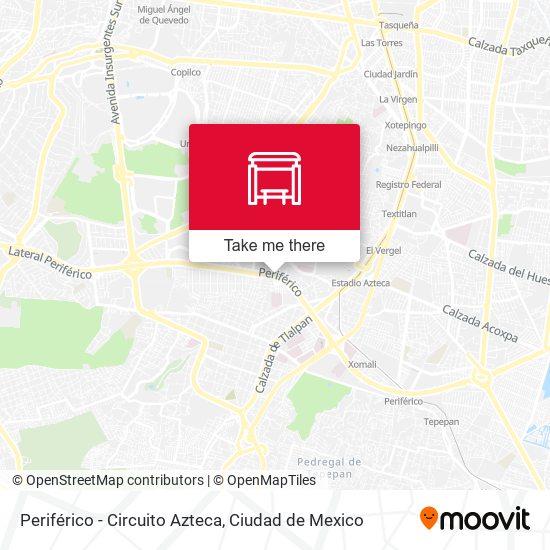 Periférico - Circuito Azteca map
