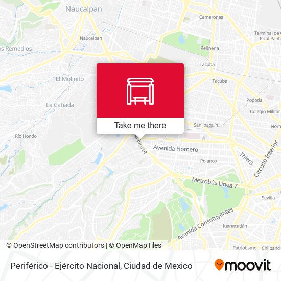 Mapa de Periférico - Ejército Nacional