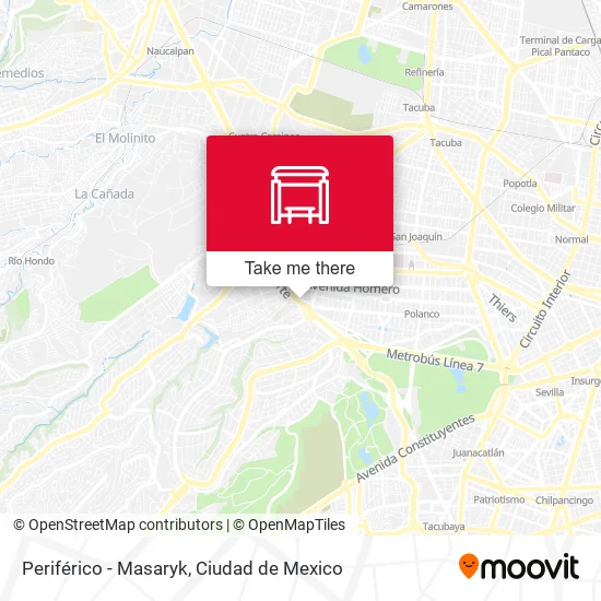 Periférico - Masaryk map