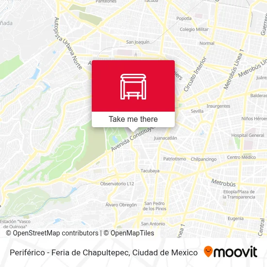 Periférico - Feria de Chapultepec map