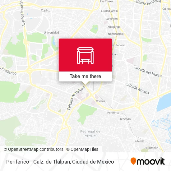 Periférico - Calz. de Tlalpan map